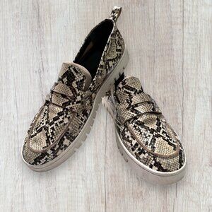 Vionic Uptown Snake Print Platform Loafers Women’s Size 10